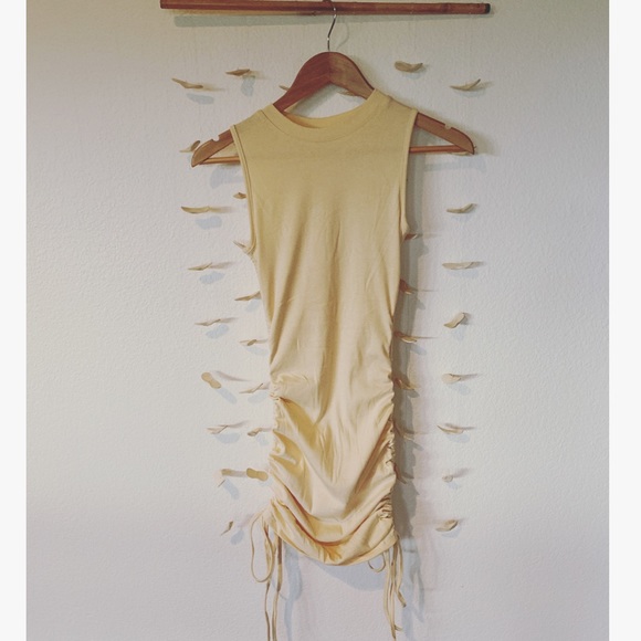 Tie side cream mini dress - Picture 2 of 2